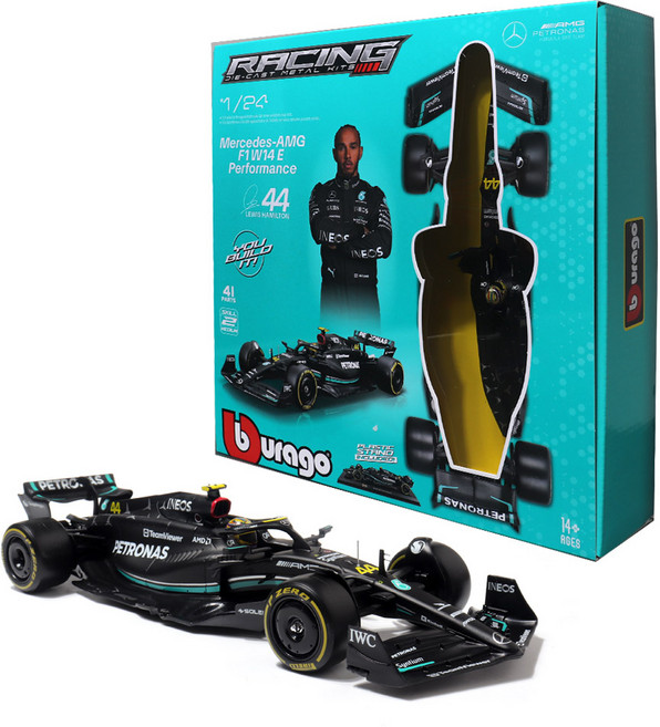 브라고 F1모형 자동차조립 1:24 벤츠 AMG Petronas Team W14 E Performance F1 모형 조립 DIY, 1개