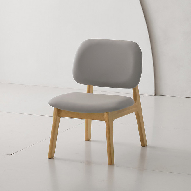 라로퍼니처 뉴턴 고무나무 원목 낮은 식탁 의자 카페 인테리어 체어, 1개, 내추럴