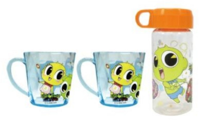 신비아파트 아동용 키즈 보틀 + 주스 프리즘컵 2p 세트, 혼합색상, 1세트