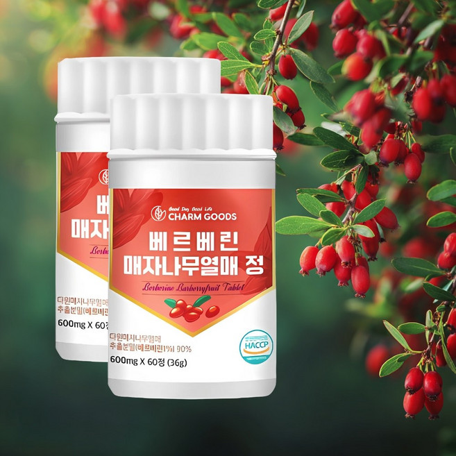 [혈당조절개선] 바이오진 베르베린 매자나무열매 베르베리 berberine, 120개, 1회분