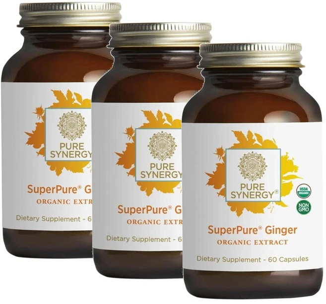 퓨어시너지 슈퍼퓨어 진저 추출물 캡슐 PURE SYNERGY SuperPure Ginger Extract, 60정, 3개 - 쿠팡