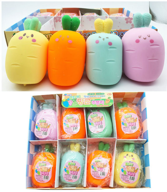클레이 당근 주물럭 클레이 말랑이 찐득이 촉감놀이, 클레이당근주물럭1개, 1개