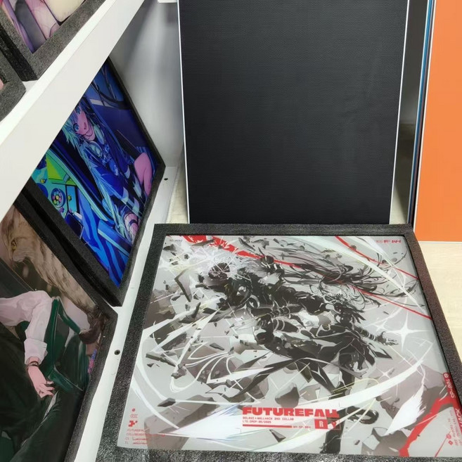 Wallhack SP004 퓨처 어라이벌 강화유리 게이밍 마우스패드490X430mm, 1개, 검은색