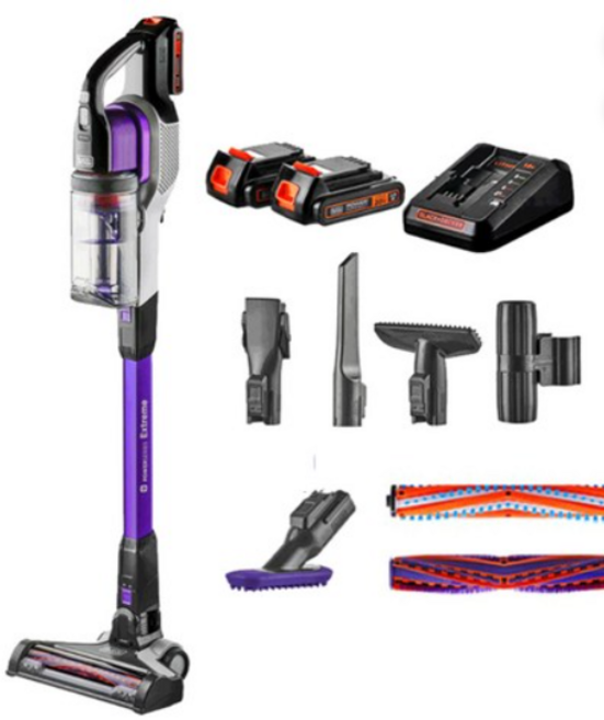 블랙앤데커 20V MAX 무선 스틱 청소기 BSV2020PS + 배터리 2p 세트, 퍼플