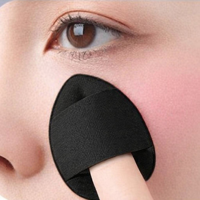 예삐스토어 10p 핑거 미니 에어 퍼프 물방울 쿠션 손가락 스펀지 컨실러 메이크업 화장, 10개, 블랙