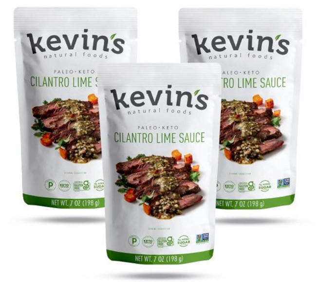 Kevin's Natural Foods 디핑 소스 케빈스 내추럴 푸드스 팔레오 심머 다양팩 볶음용 글루텐 프리 없음 비변형식품 3개입 티카태국 코코넛레몬그라스 바질, 고수 라임, 7 온스 (3팩)