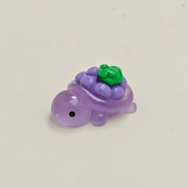 행운 거북이 야광 과일거북이 꾸미기 미니어처 테라리움 파츠 세트, 10개, 포도