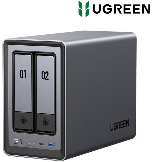 UGREEN NAS 유그린 DXP2800 2베이 나스 IronWolf 24TB(12TBx2)