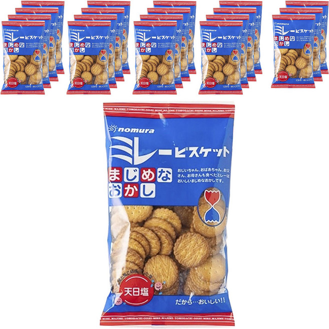 nomura 野村美樂 經典天日鹽小圓餅, 20包, 120g