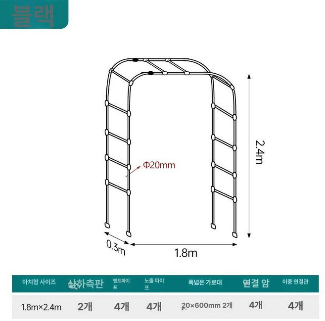 포도 넝쿨 오이 장미 정원 지지대 아치형 정원 조경, 화이트