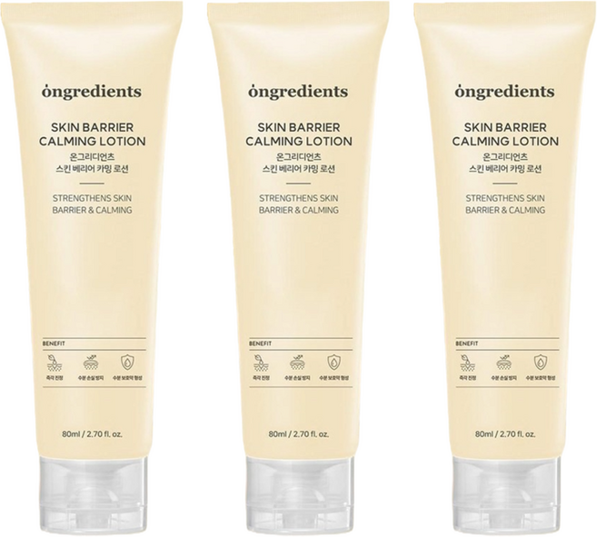 온그리디언츠 스킨 베리어 카밍 로션, 80ml, 3개