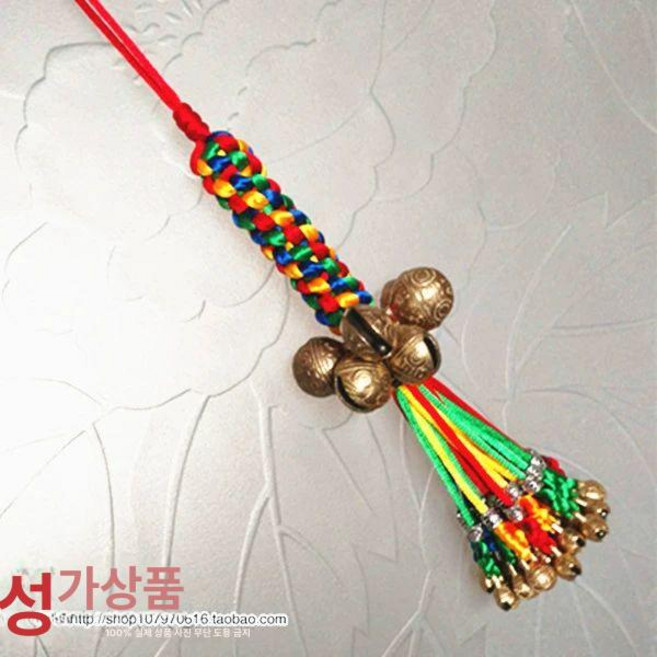 무당방울 무당용품 신주방울 불교용품 불교 부적, 빨강 노랑 파랑 초록., 1개