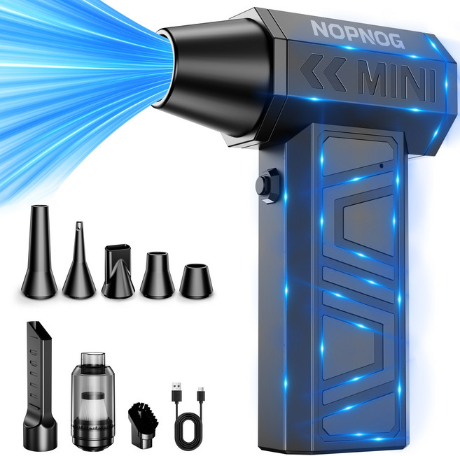 2 in 1 핸디 무선 청소기 초강력 미니 송풍기 차량용 눈제거 에어건 침구 캠핑 용품 컴퓨터 청소, X3S, 흑색