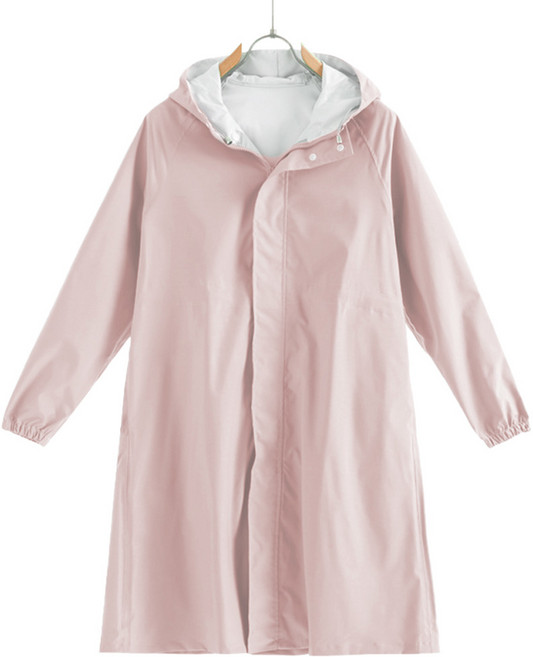 時尚輕便長版雨衣 連帽設計 防風防雨