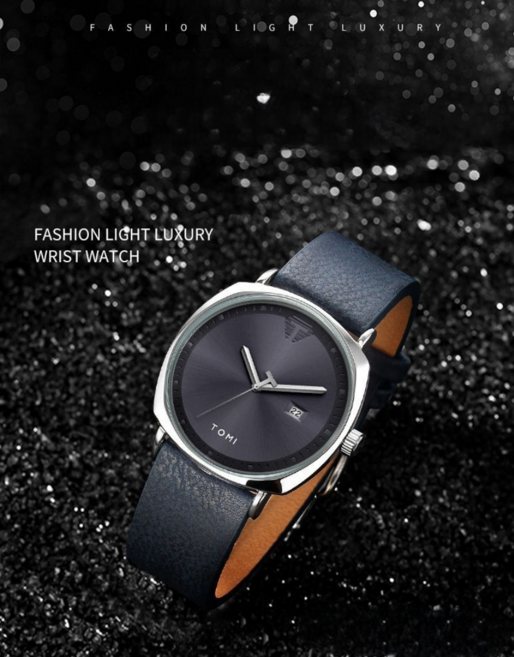 남성용 프리미엄 미니멀 쿼츠 손목시계 데일리 착용 가벼운 디자인