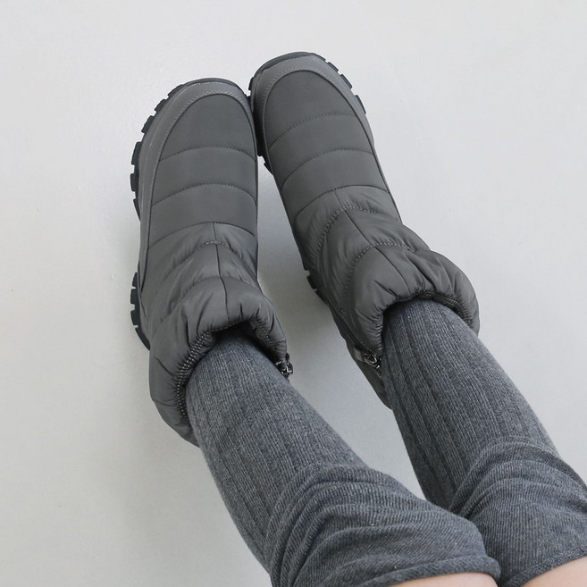 여성 겨울 털 패딩 아이젠 방한 부츠 (4cm) 핫슈빌