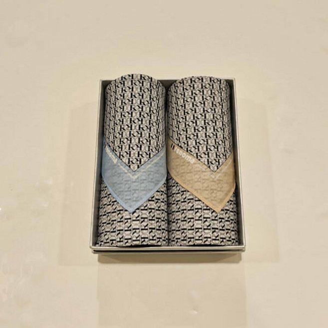 레노마 [레노마]남녀2매 나염 손수건 세트(RFD113번)