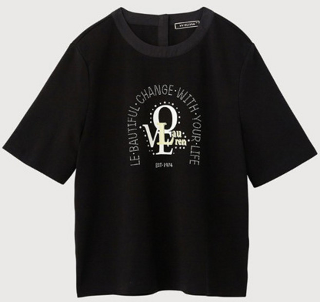 올리비아로렌 비비올리비아 프린팅 반팔 티셔츠 VVCAS4M5476