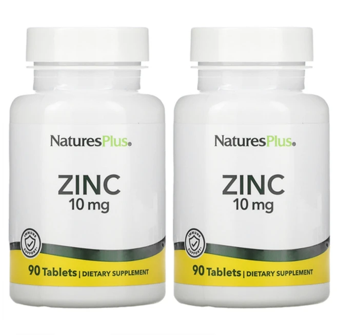 2팩 NaturesPlus 아연 Soy 아미노산 킬레이트 10mg 90x2 180정, 2개, 90정 - 쿠팡