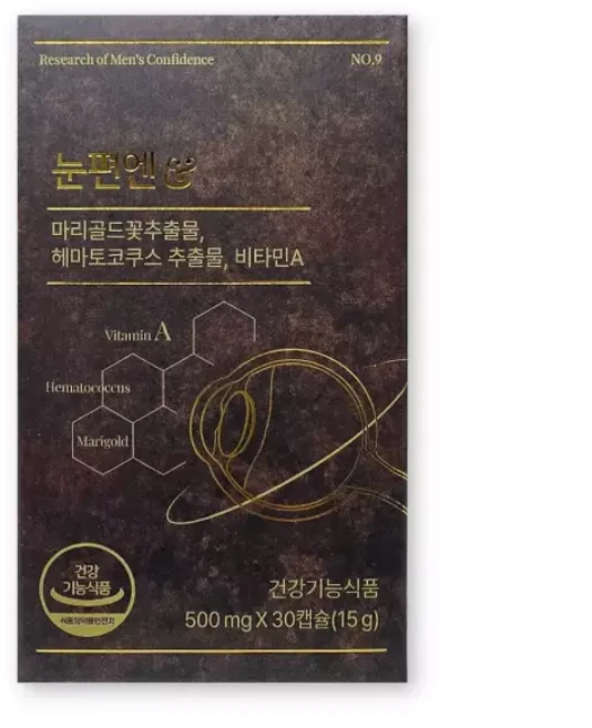 리서쳐스 눈편엔 500mg X 30캡슐 1박스 눈건강 영양제 550972, 30정, 1개