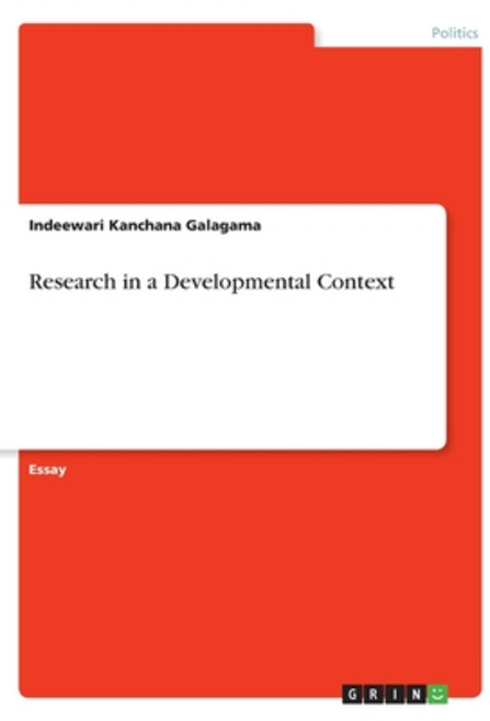 Research in a Developmental Context Paperback, Grin Verlag, English, 9783668300231