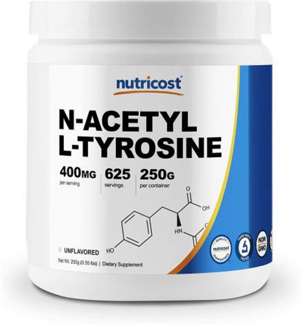 뉴트리코스트 N-아세틸 L-티로신 파우더 250g (625회분 인공맛 무첨가 NON-GMO) N-Acetyl L-Tyrosine NALT, 1개