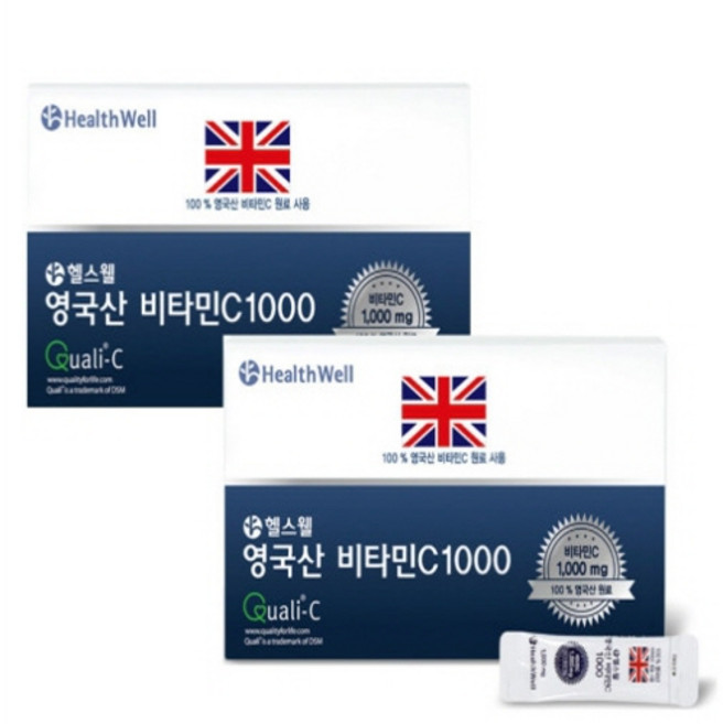 헬스웰 영국산 비타민C 1000, 100g, 2개