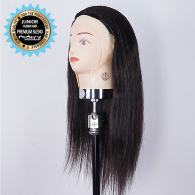 천혜사 커트 연습용 주니어 덧가발 미용사 국가고시 18인치 MTW-J, 검정, 1개