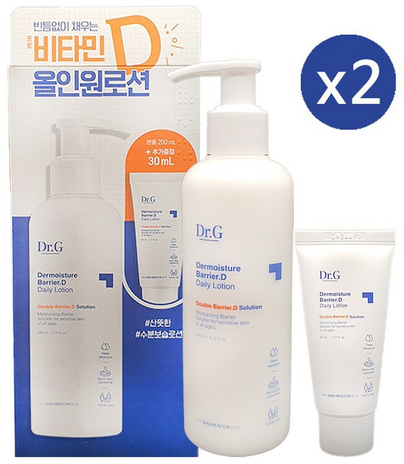 닥터지 더모이스처 배리어 D 로션, 200ml, 2개