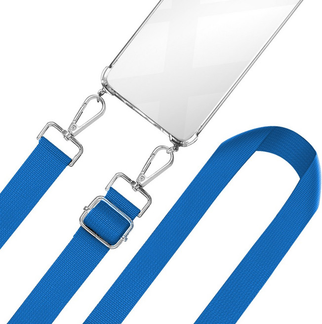 더조은셀러 갤럭시 S23 FE 와이드 목걸이 케이스 어깨끈 크로스, 블루