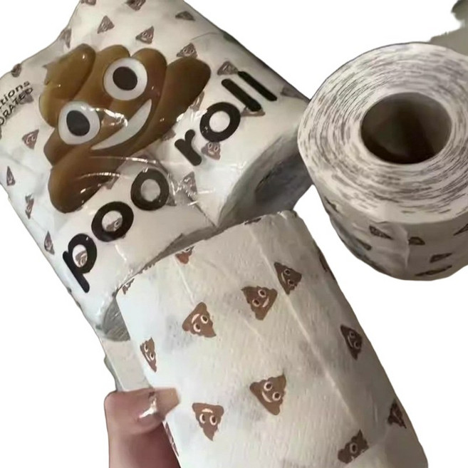 응가티콘 화장지 두루말이 티슈 똥쟁이들 두루마리 프린트 지들이선물 휴지 도톰, A, 2개