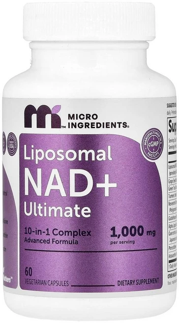 마이크로 인그리디언츠 리포소말 NAD+ 얼티메이트 Micro Ingredients Liposomal NAD + Ultimate 60정, Micro Ingredients, Liposomal N - 쿠팡
