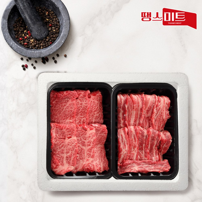 [땡스미트] 1++ 등급 갈비살+살치살 400g, 1개