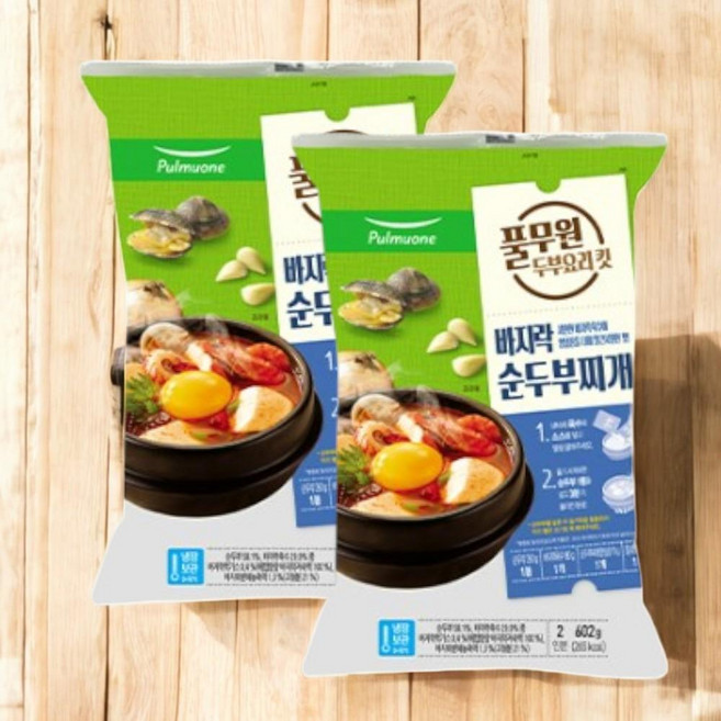 [풀무원] 바지락 순두부찌개 2인분, 2개, 602g