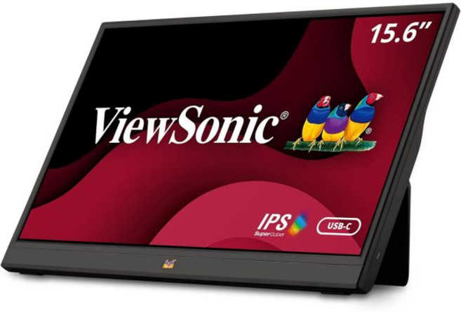 ViewSonic 뷰소닉 VA1655 15.6인치 1080p 포터블 IPS 모니터 모바일 인체공학 USBC 및 HDMI 가정 사무용 리뉴얼