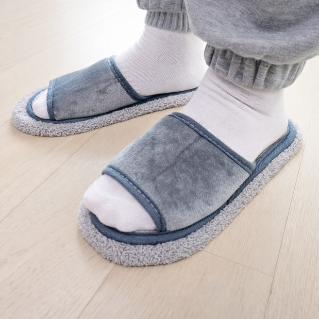 벤스투 먼지제거 탈부착 청소슬리퍼, 남성용, 1개