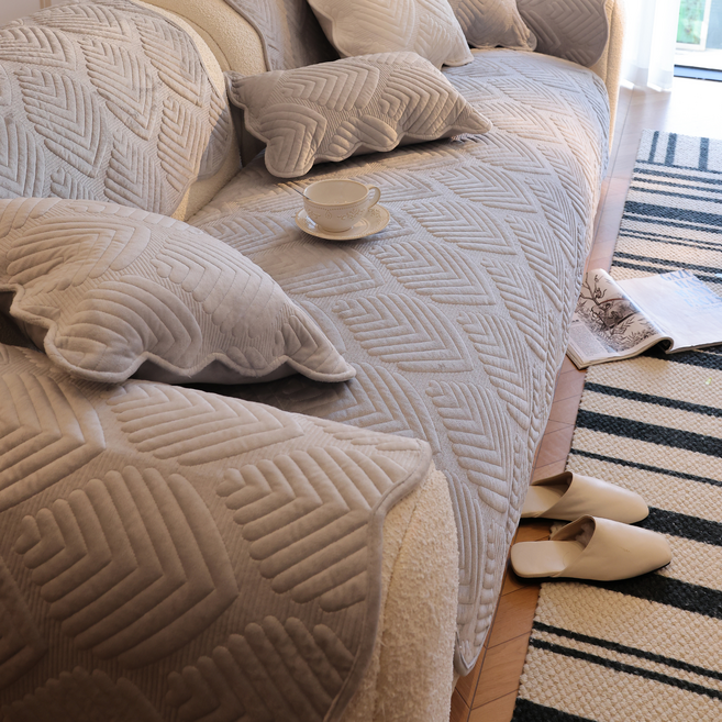 Olivet 누빔 셰니얼 쇼파패드 부드러운 논슬립 사계절 공용