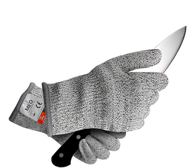 메오 절단방지 칼베임방지 장갑, 그레이, 1개