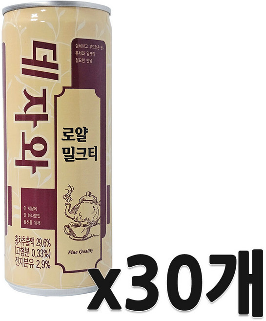 데자와 로얄 밀크티, 240ml, 30개