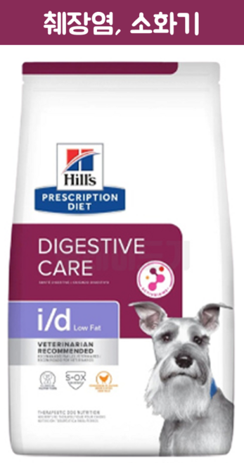 힐스 독 id i/d 로우팻 (Low fat) 1.5kg, 1개, 닭