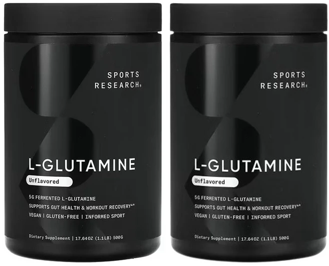 스포츠리서치 L-글루타민 무맛 500 g(1.1lb), 500g, 2팩 - 쿠팡