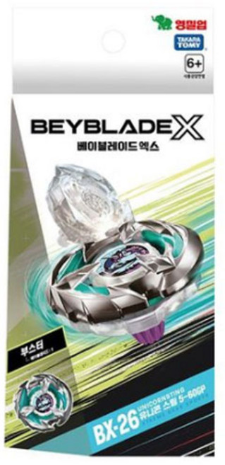 베이블레이드X BX-26 유니콘 스팅 5-60GP 부스터, 1개