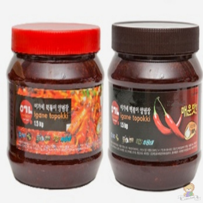 이가네떡볶이 만능양념장 (오리지널 1.5kg + 블랙라벨 1.5kg) 소스, 3kg, 1세트