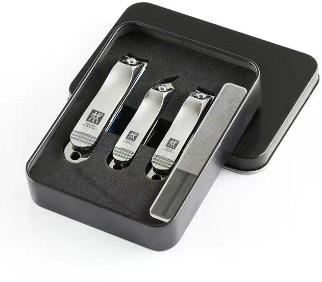 독일 손톱깎이 세트 키트 페디 네일 셰프 칼 칼갈이 쌍둥이 프로 즈빌링, 1개, 3선 4종 세트