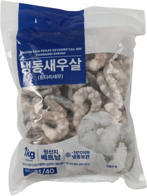 칵테일새우(31/40) 냉동새우살 특대 깐새우 감바스, 1개, 1kg