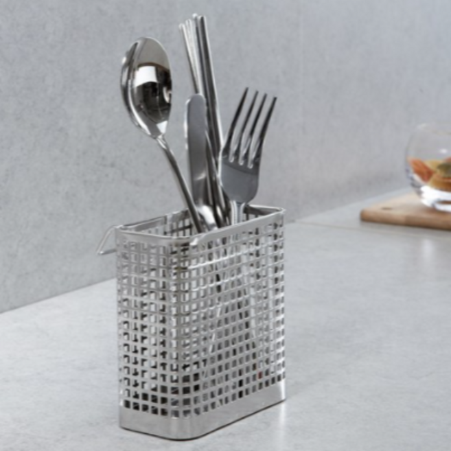 스토피아 사각 수저통, SILVER (실버), 4개