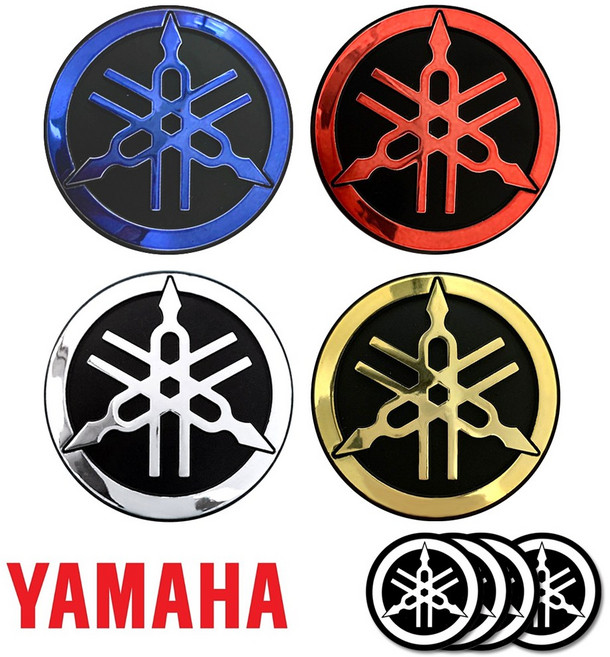 당일발송 사은품증정 오토바이스티커 카울부착 YAMAHA 원형로고 야마하 스크린 바디엠블럼 스쿠터 바이크 튜닝, 1개, 쿠26/야원엠5cm중 단품/블루
