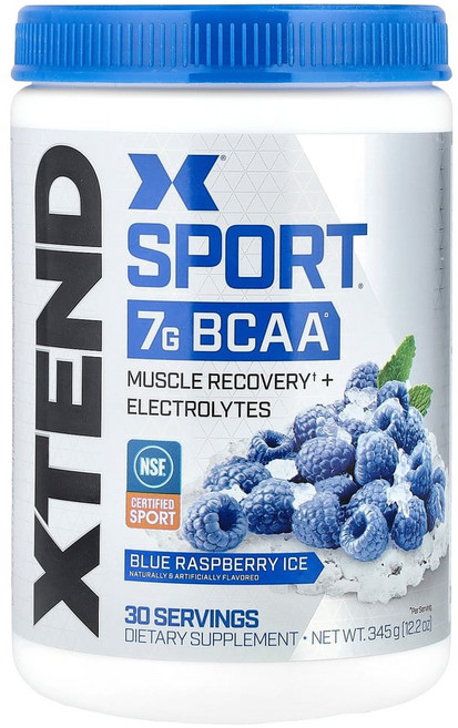XTEND Sport BCAA Powder 엑스텐드 스포츠 BCAA 파우더 블루 라즈베리맛 345g, 1개