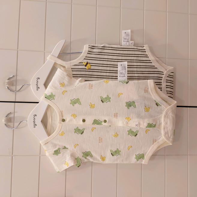 아가방 NC청주점# 26년여름신상~무형광원단~신축성 좋은 면100% 바디 수트 2세트