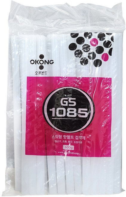 오공 핫멜트 글루건심 실리콘 잡착제 GS1085 600g 11.3mm, 1개